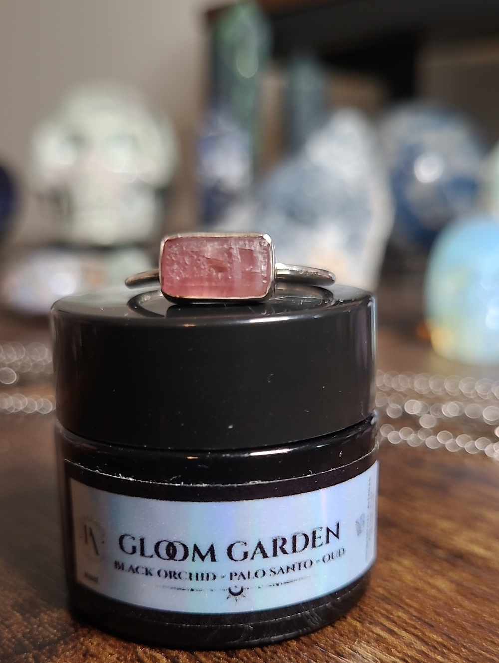 Pink Tourmaline Barrell Ring 925
